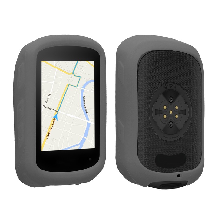 Husa GPS Kwmobile pentru Garmin Edge 840/Edge 540, protectie la socuri, silicon, gri