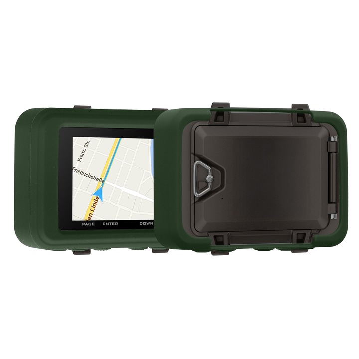 Husa GPS Kwmobile pentru Garmin Foretrex 801/901, anti-alunecare, silicon, verde