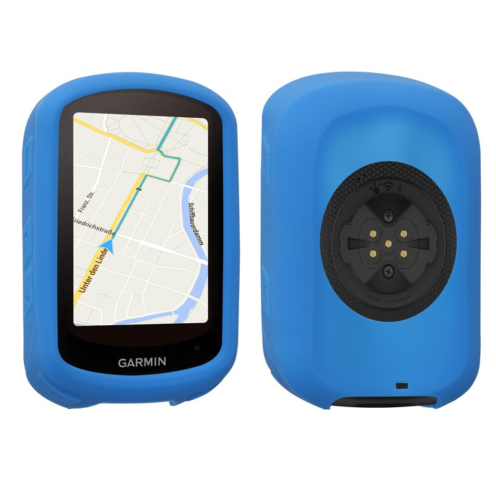 Husa GPS Kwmobile pentru Garmin Edge 840/Edge 540, anti-alunecare, silicon, albastru