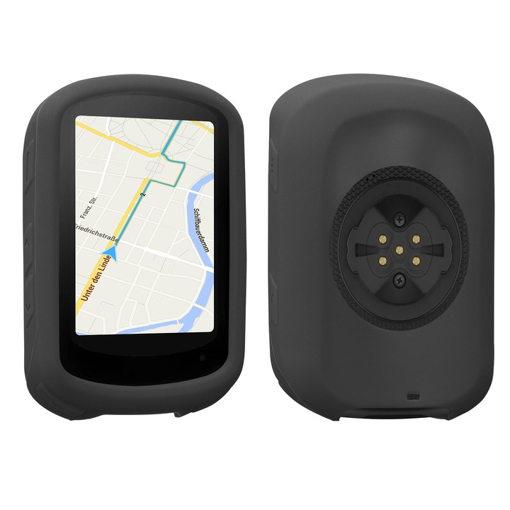 Husa GPS Kwmobile pentru Garmin Edge 840/Edge 540, anti-alunecare, silicon, gri