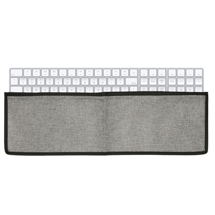 Калъф за клавиатура Kwmobile за Apple Magic Keyboard with Numeric Keypad, от плат, сив, с цип