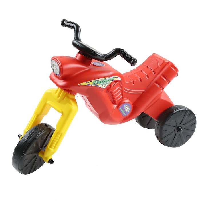 Tricicleta copii fara pedale Motor Enduro Ville Rosu cu galben