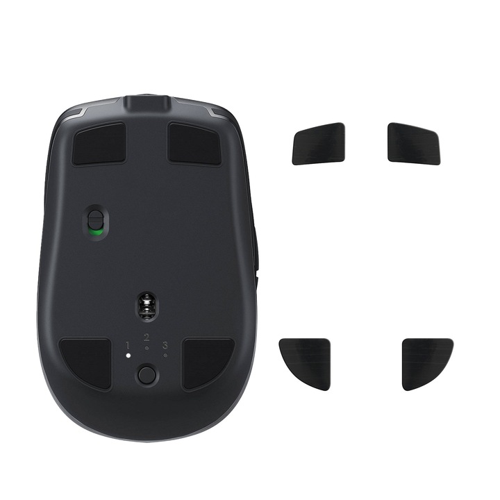 Kwmobile egér talptartozék Logitech MX Anywhere 2S-hez, PTFE, fekete, öntapadós, könnyű csúszás