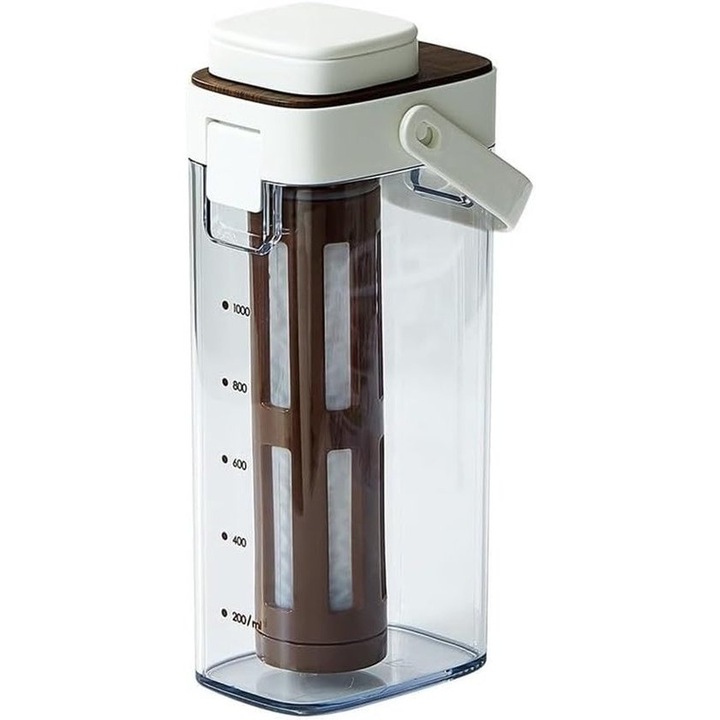 Cafetiera cold brew 1000ml alb multifunctional cu filtru fin