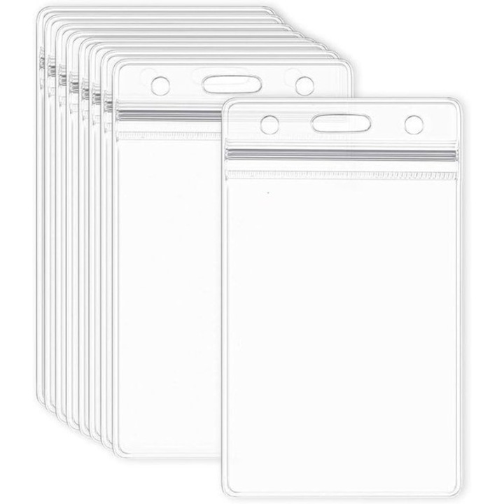 50 db átlátszó PVC kártyatartó készlet 6x11.5cm víz- és porálló