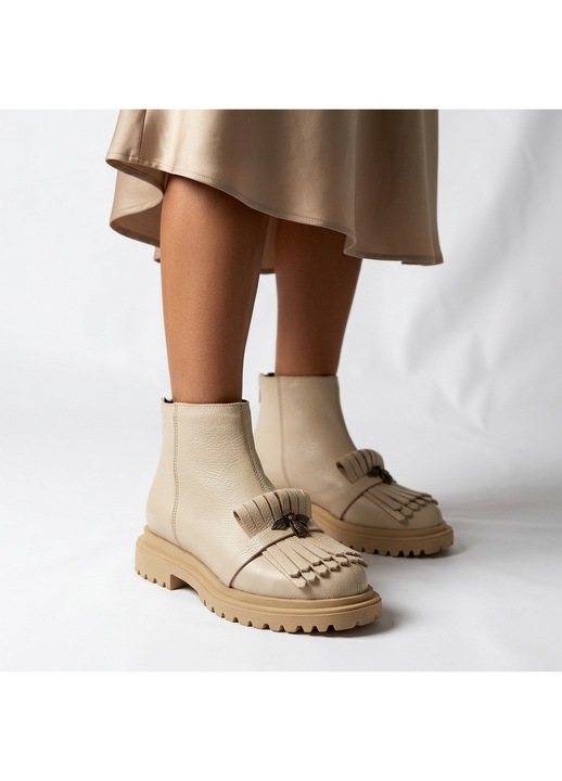 Botine bej cu albinuta, Bej, 41