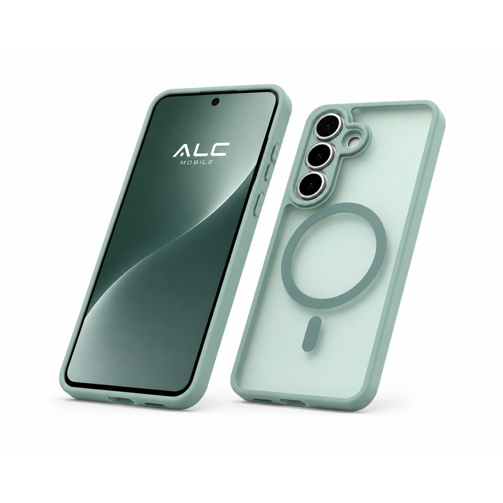 Husa Matte MagSafe pentru Samsung Galaxy A56, protectie completa, contur Turqoise