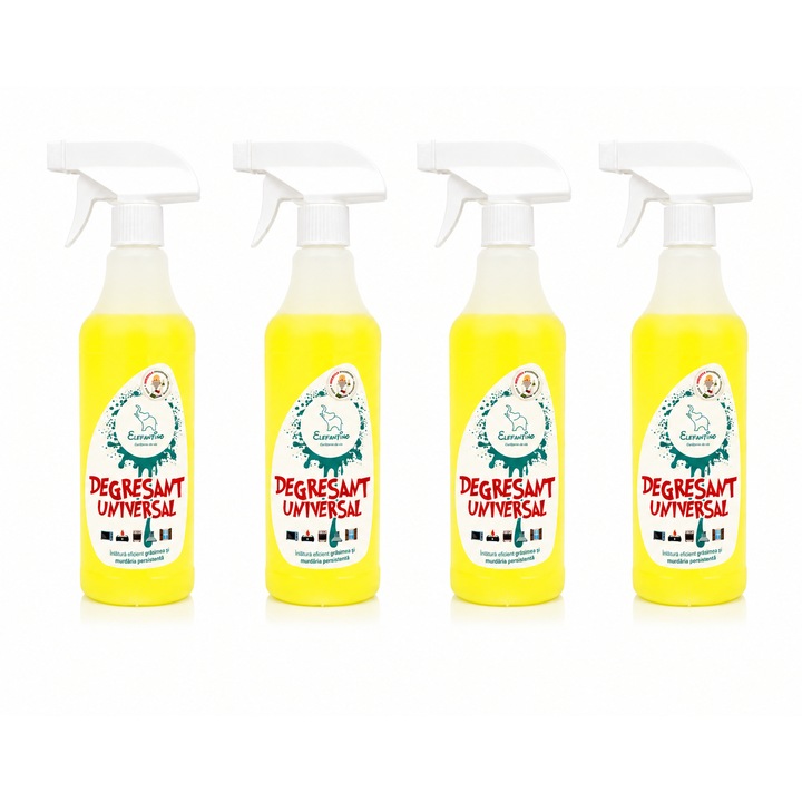 4 db-os csomag x Elefantino Univerzális Zsíroldó, 750ml, hatékony mosható felületekre
