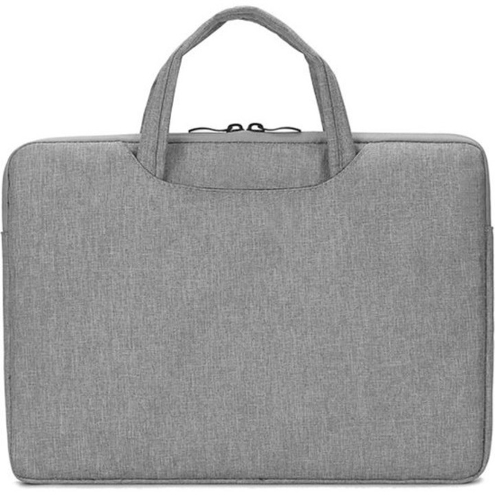 Laptoptáska 13.3 hüvelykes, világosszürke, 34.5x24.5x2.5cm, összecsukható, könnyű