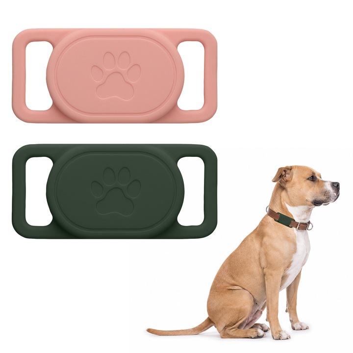 Kwmobile tracker tok Xiaomi SmartTag-hoz, szilikon, zöld, rózsaszín, karcolásálló