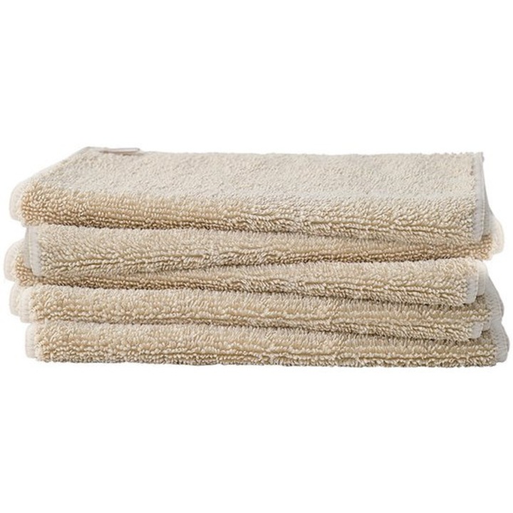 Set 4 lavete microfibra durabile kaki 25x25cm