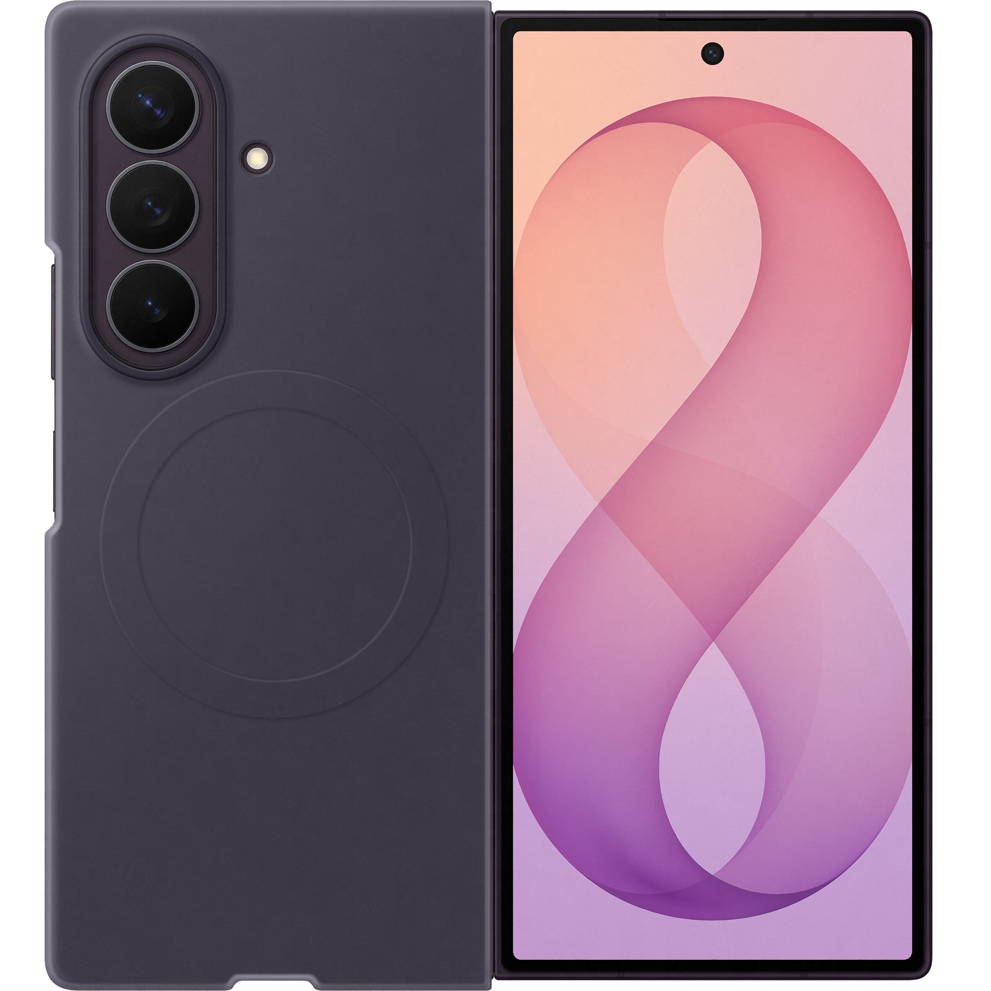 Husa de protectie Samsung pentru Galaxy Fold8 Ultra, Silicone Magnet, Violet