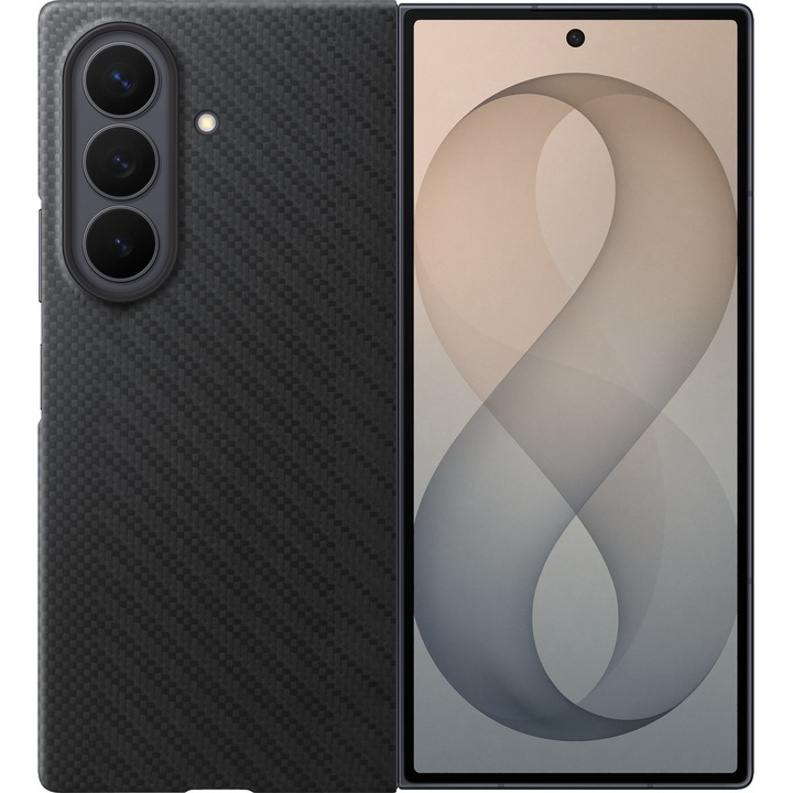 Husa de protectie Samsung pentru Galaxy Fold8 Ultra, Carbon Magnet, Black