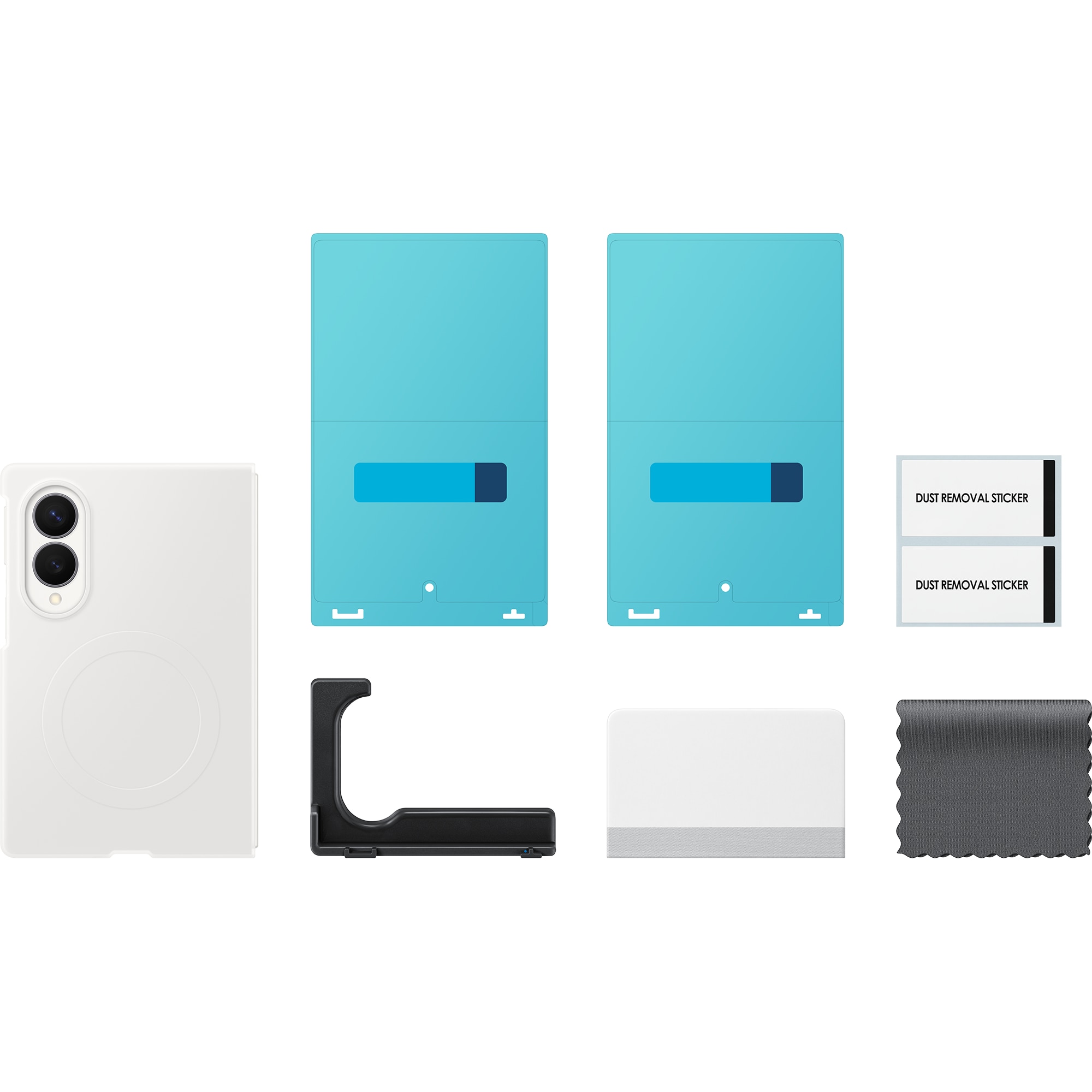 Husa de protectie Samsung pentru Galaxy Fold8, Silicone Magnet, White