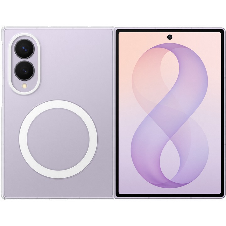 Husa de protectie Samsung pentru Galaxy Fold8, Clear Magnet, Transparent