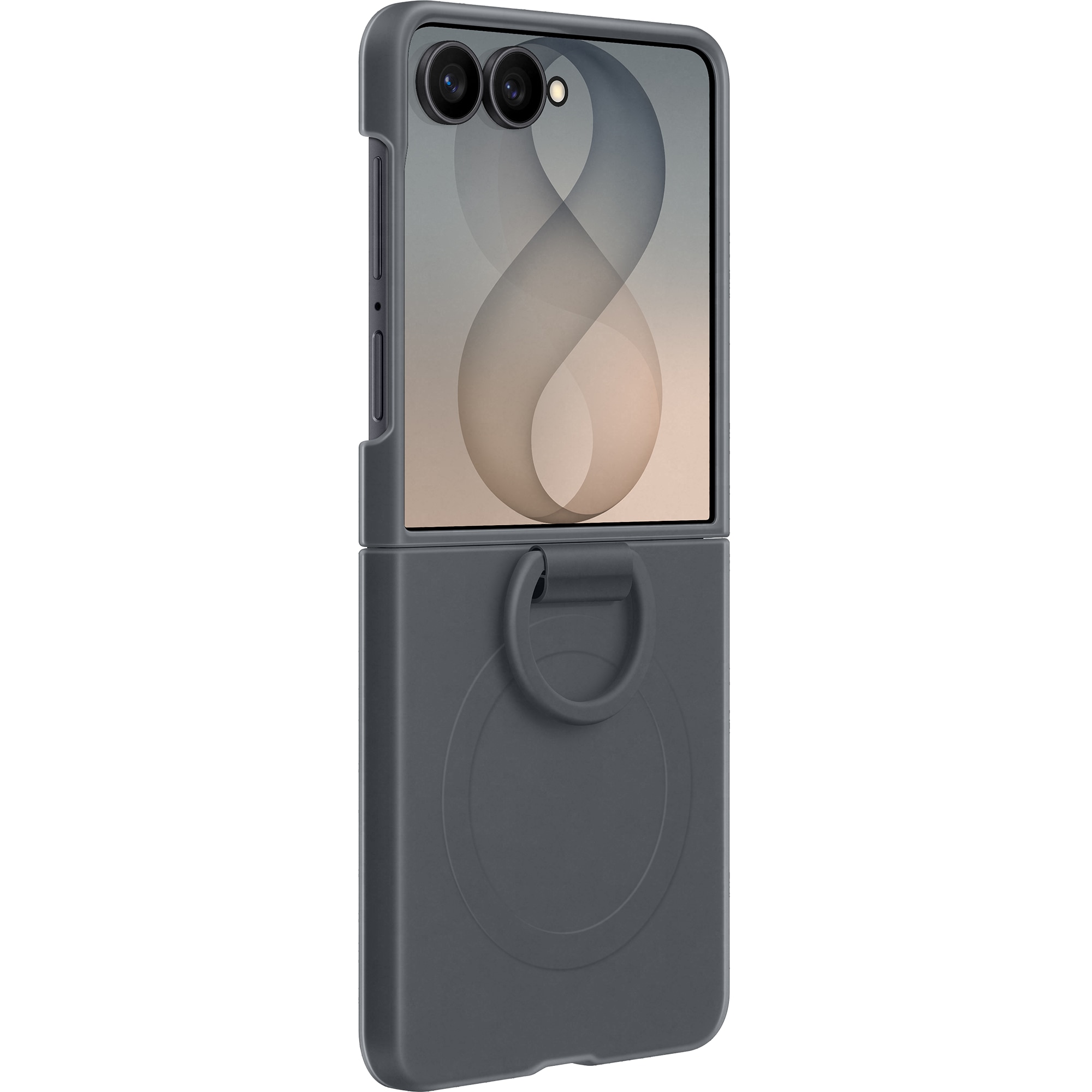 Husa de protectie Samsung pentru Galaxy Flip8, Silicone Ring Magnet, Black