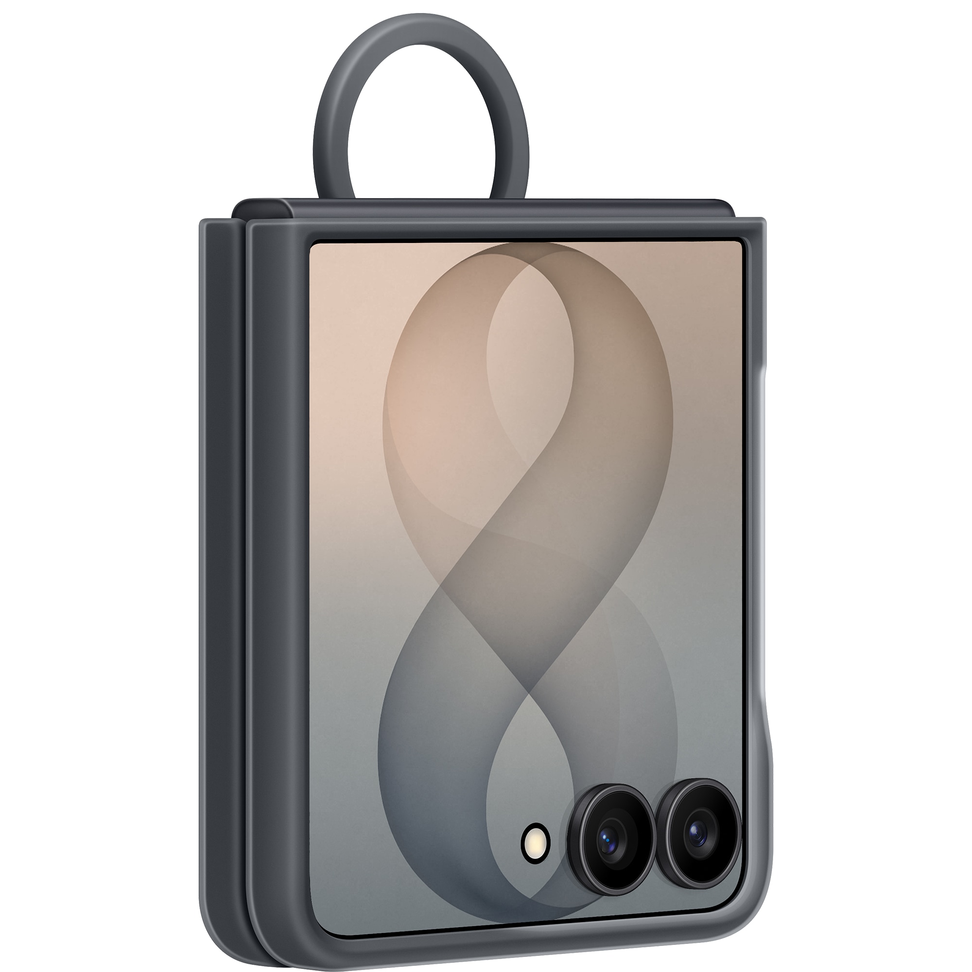 Husa de protectie Samsung pentru Galaxy Flip8, Silicone Ring Magnet, Black