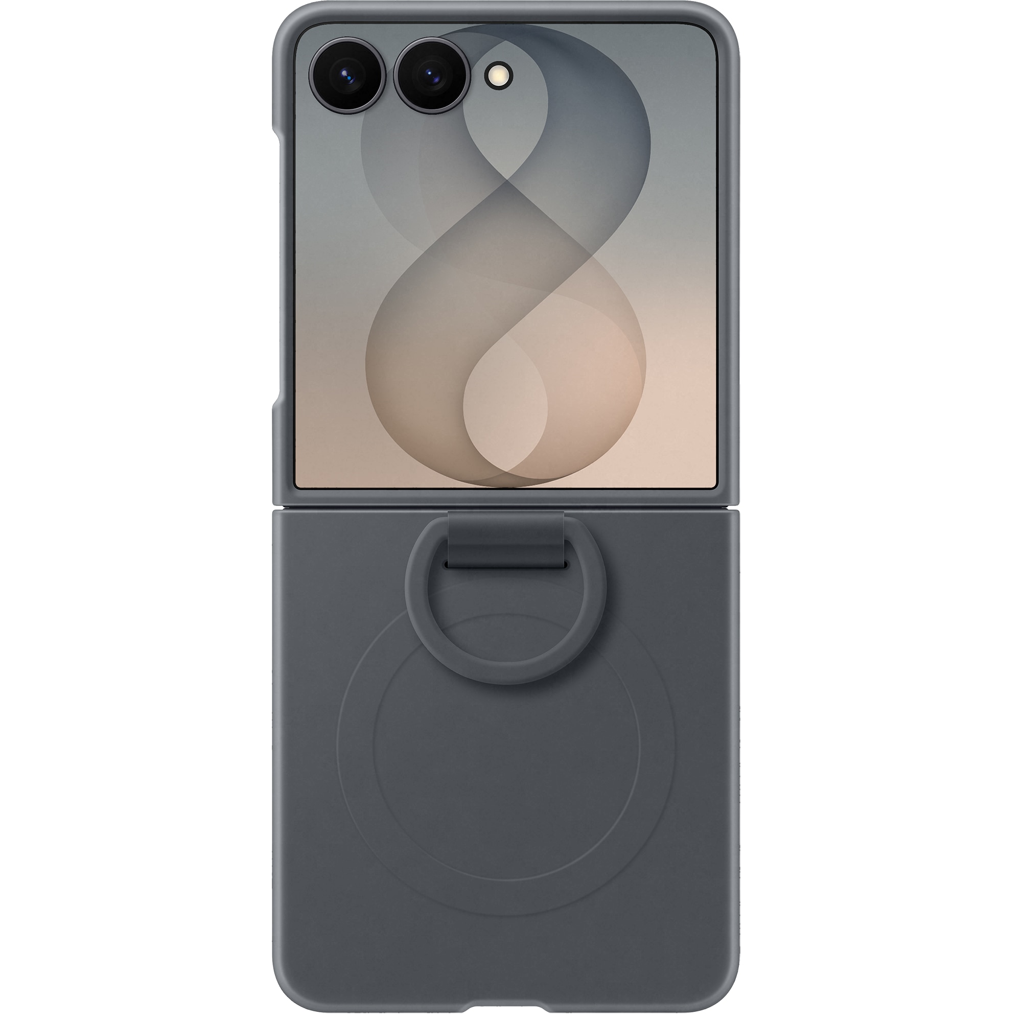 Husa de protectie Samsung pentru Galaxy Flip8, Silicone Ring Magnet, Black