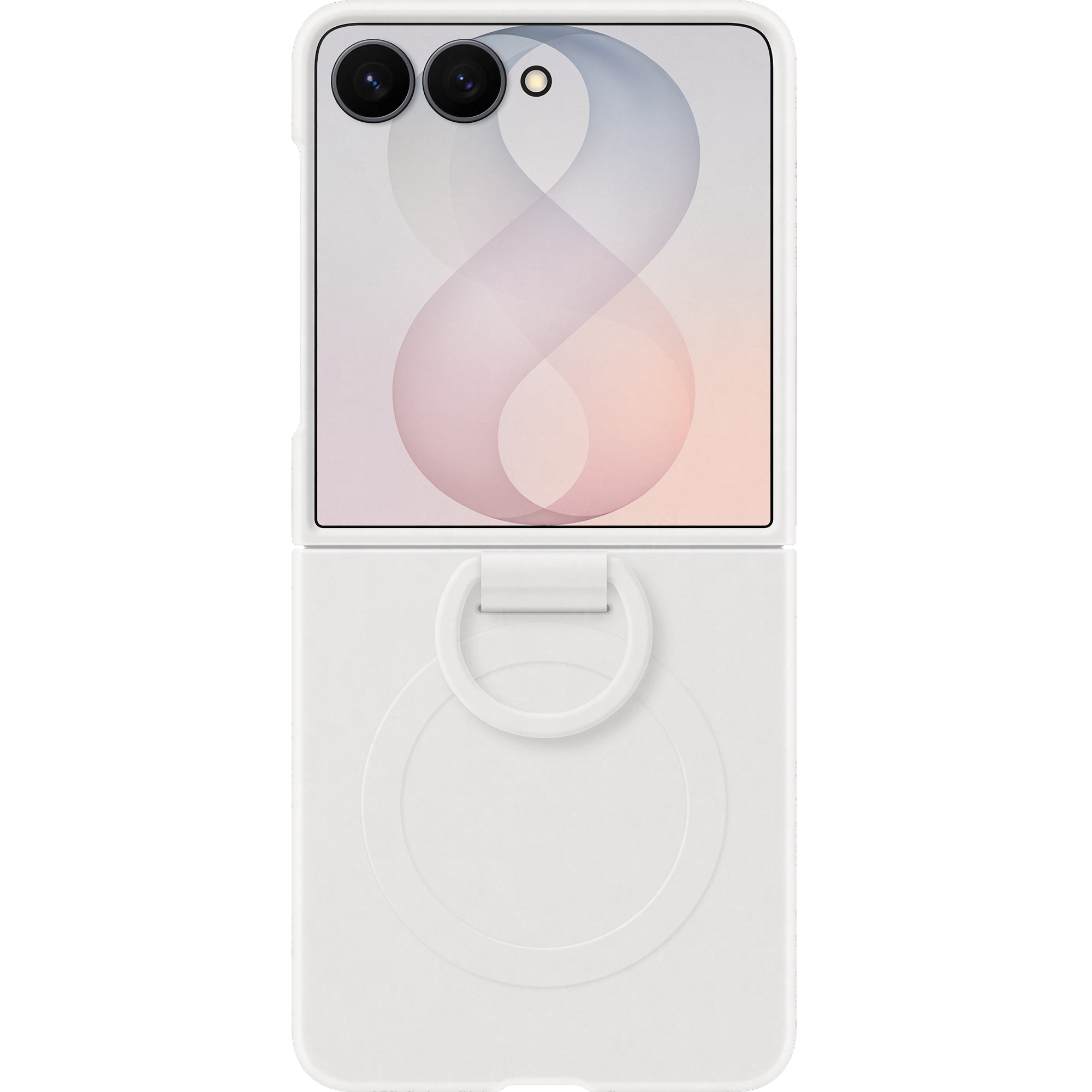 Husa de protectie Samsung pentru Galaxy Flip8, Silicone Ring Magnet, White