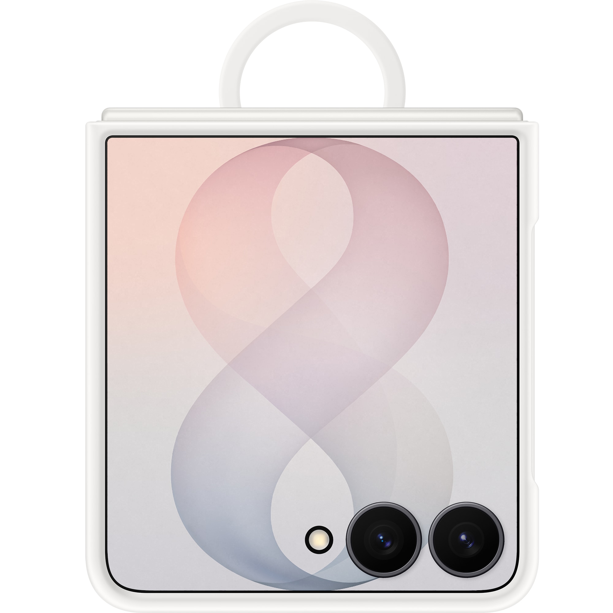 Husa de protectie Samsung pentru Galaxy Flip8, Silicone Ring Magnet, White