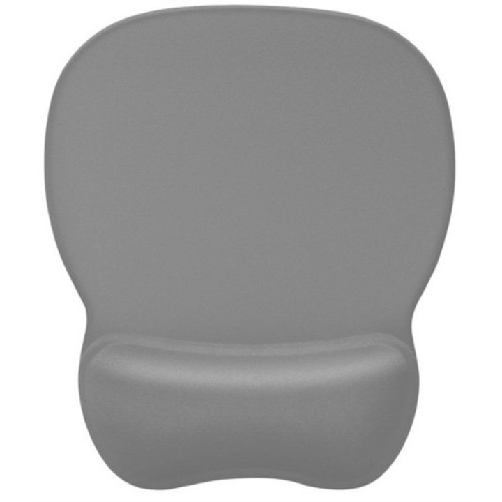 Ergonomikus egérpad gél csuklótámasszal, szürke, 20.6x24cm