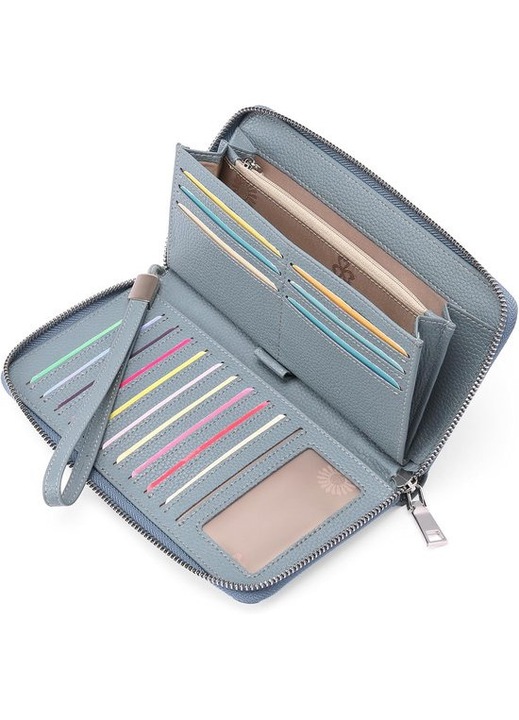 Portofel dama, piele PU, capacitate mare, RFID, multicolor, 21x11x3cm