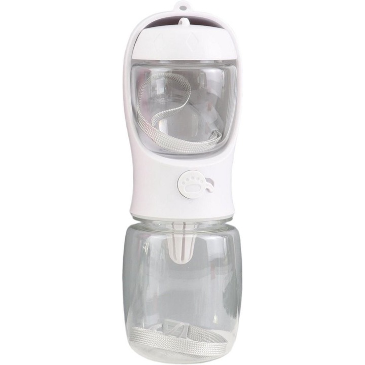 Kutya vizespalack etetőtállal, 350 ml, fehér, 22x7x7cm