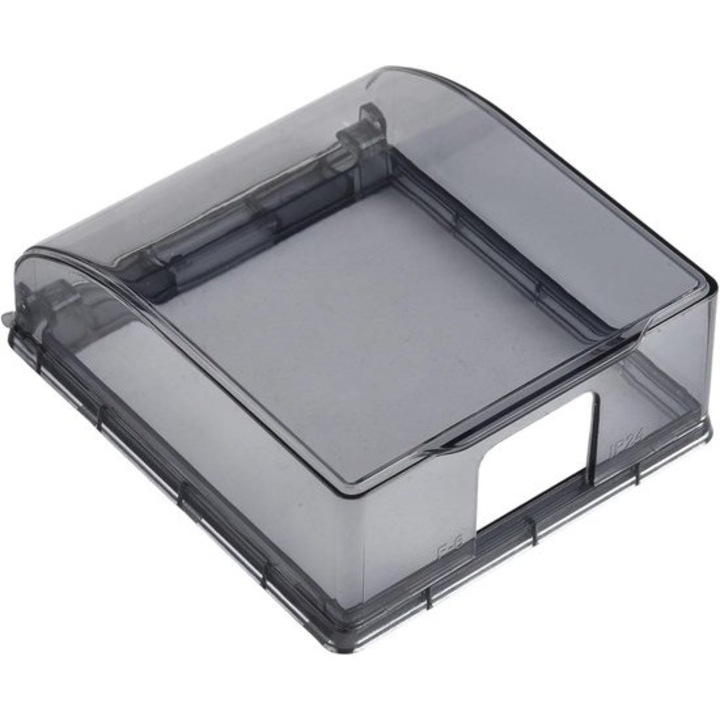 Capac protectie prize impermeabil, universal, plastic, alb, 8x8cm