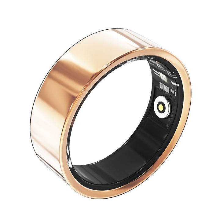 Okosgyűrű egészségfigyeléshez, pulzusszám, oxigén, alvás, edzés, rózsaarany, 11