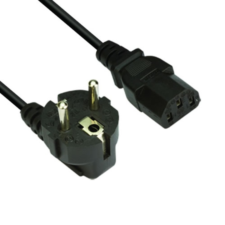 VCom Tápkábel Számítógép schuko 220V - CE021-1.5m