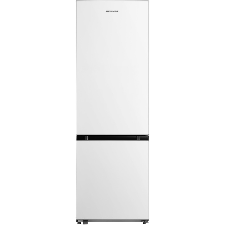 Heinner HCNF-M330INVE++ kombinált hűtőszekrény, 330 l, E energiaosztály, No frost, Inverter kompresszor, Belső LED kijelzős vezérlőpanel, Elektronikus vezérlés, Szuperhűtés funkció, LED világítás, Vezérlőpanel zár, H 186 cm, Fehér
