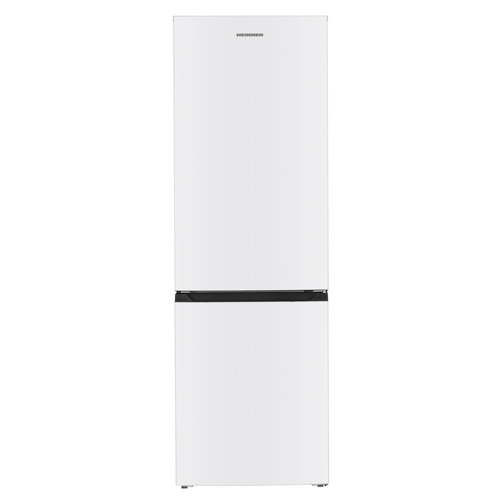 Heinner HC-HM315E++ kombinált hűtőszekrény, 315 l, E energiaosztály, Elektronikus vezérlés állítható termosztáttal, LED világítás, 185.8 cm magasság, Fehér