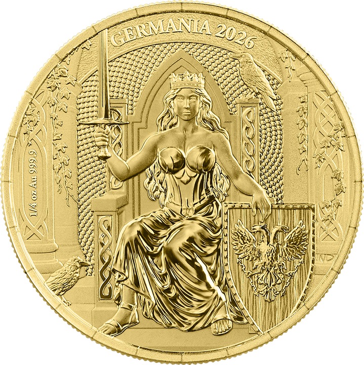 Moneda Aur Germania 2026, 1/4 Oz, 7, 77 g, puritate 999