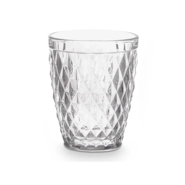Vivalto pohár, üveg, gyémánt dombornyomás, 250 ml