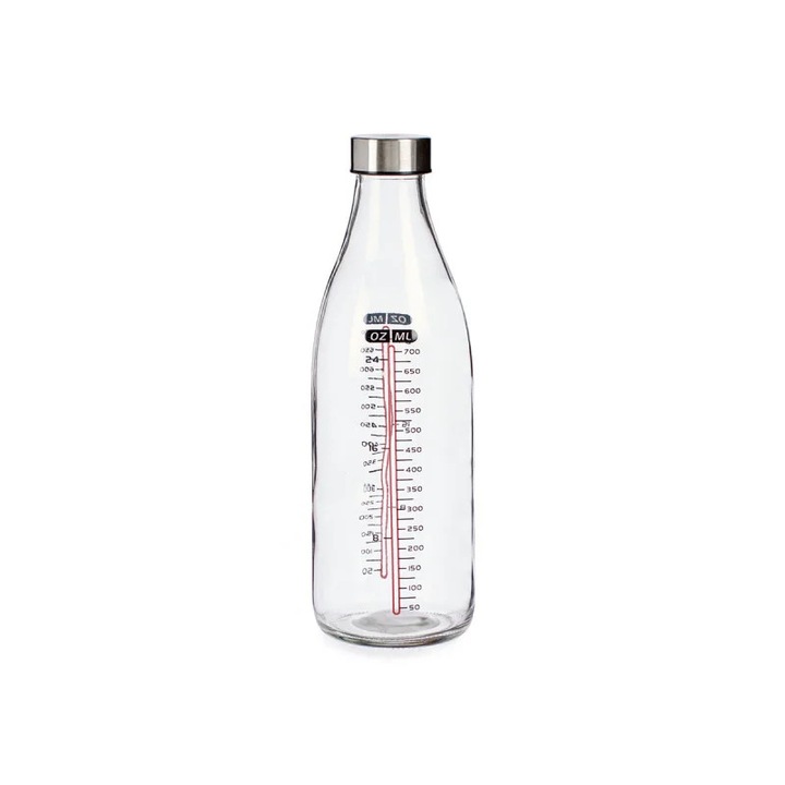 Vivalto mérőskálás palack, fém kupakkal, 1 L