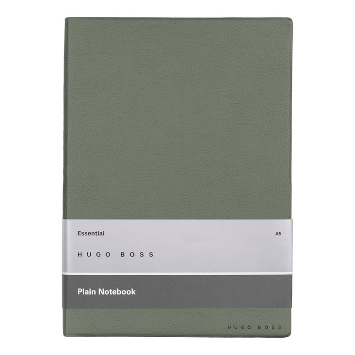 Hugo Boss Essential Storyline jegyzetfüzet, fehér lapok, A5, sötétzöld