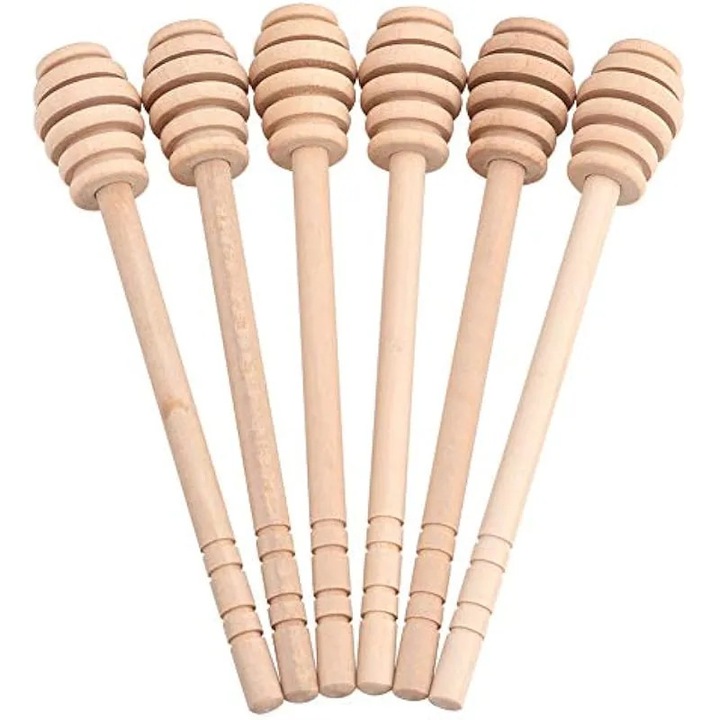 Set 50 betisoare din lemn pentru miere 16cm