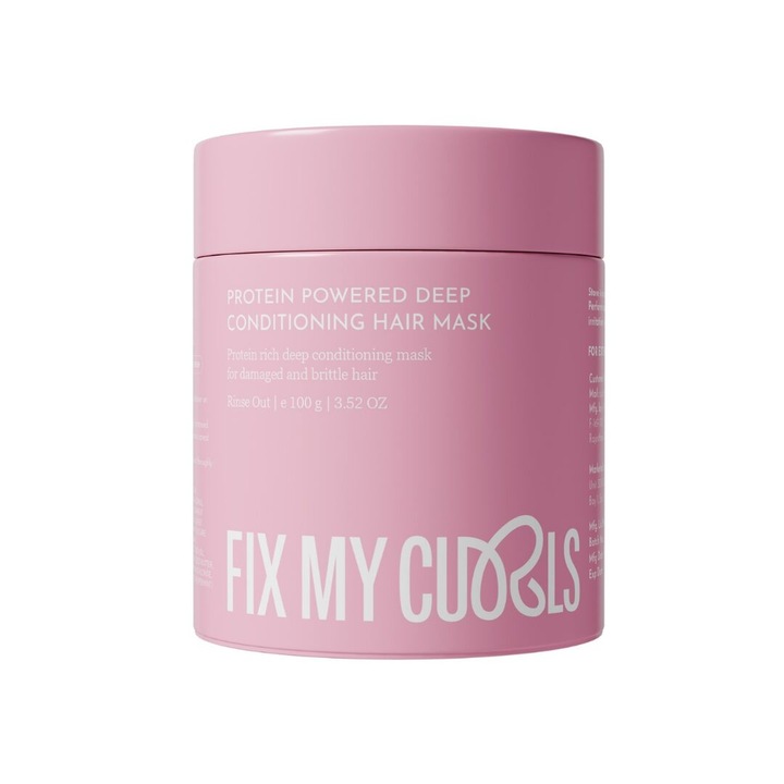 Maszk proteinnel göndör hajra Protein Powered Deep Conditioning Hair Mask, Fix My Curls, 100 g