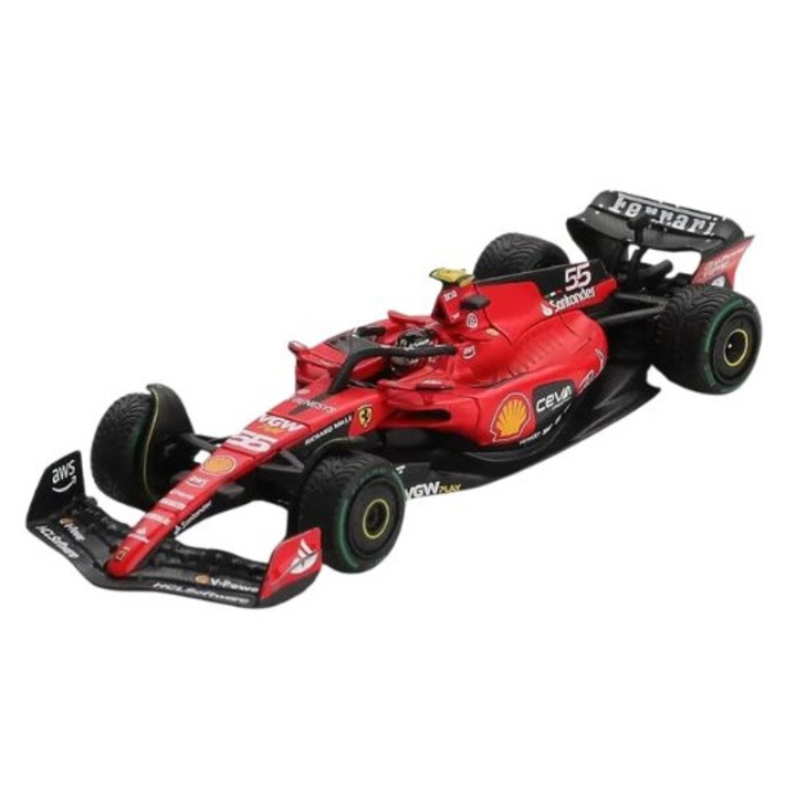 FERRARI SF23 #55 C. SAINZ MONACO GP 2023 autómodell 1:64 méretarányban, BBR (BBRFER64023)