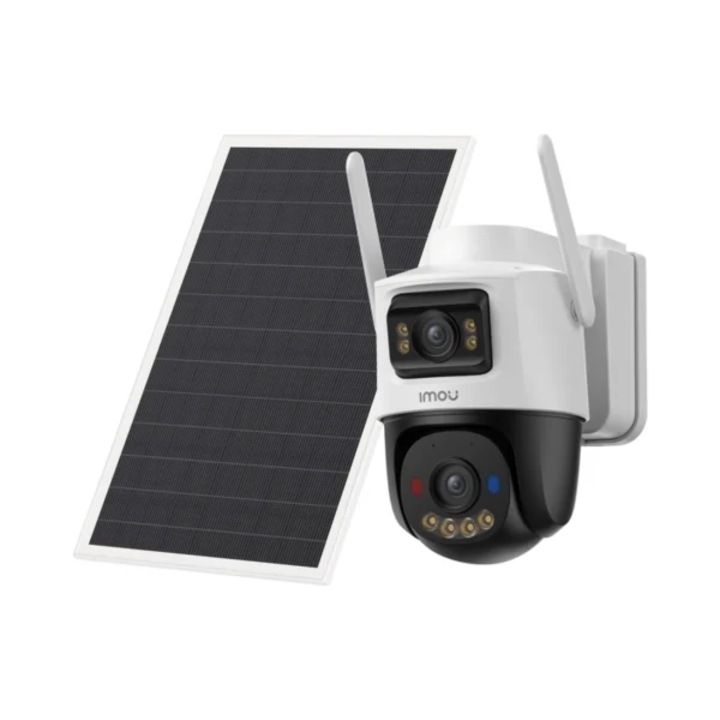 Соларна IP камера IMOU AOV Dual 10MP Kit, WiFi и 4G LTE, двоен обектив 5MP+5MP, PTZ, AI разпознаване, 24/7 AOV запис, 8W соларен панел, двупосочно аудио, IP66