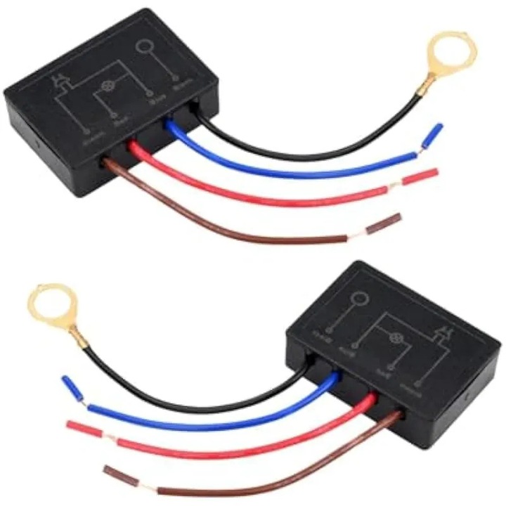 Modul touch dimmer, control intensitate, negru, 49x34x15mm