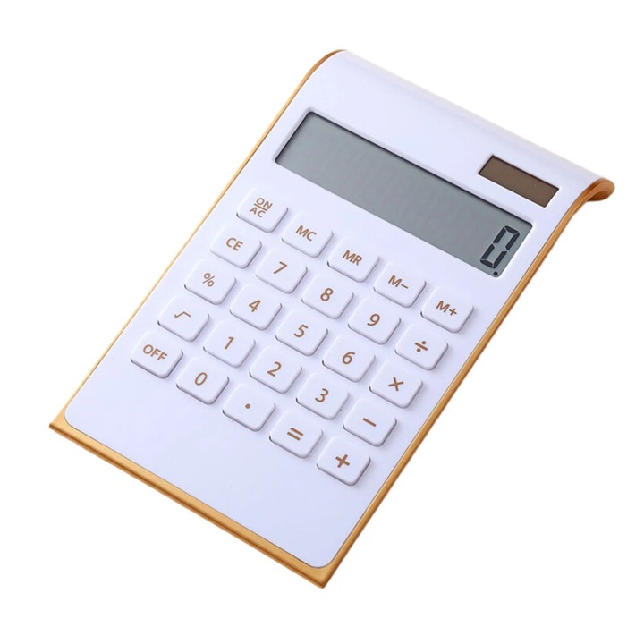 Calculator birou 10 cifre alimentare solar baterie, ecran LCD mare, 18.5x11x2cm