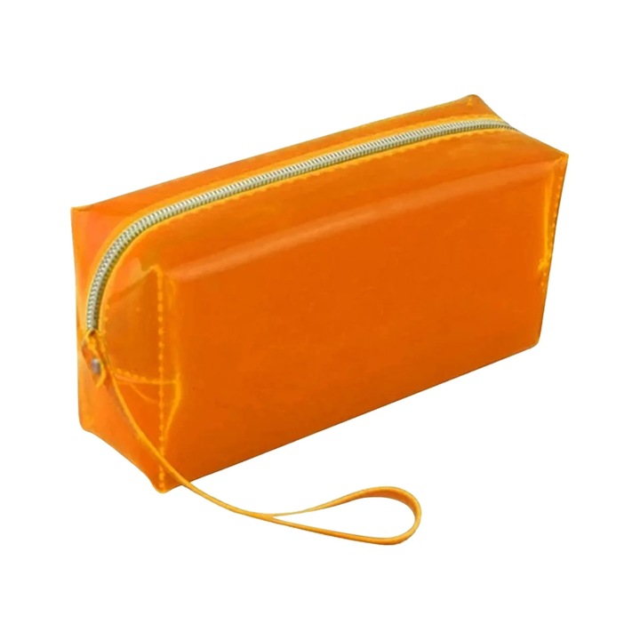 Penar plastic YANYXR portocaliu transparent capacitate mare 22x8x5cm