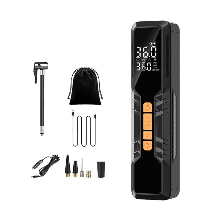 Pompa aer portabila, 6000mAh, digitala, LED, 150PSI, 592g