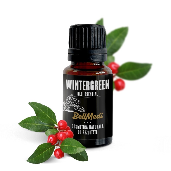 Ulei esential BellMedi Wintergreen (Gaultheria), 10 ml, uz extern si aromaterapie