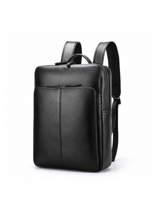 Executive 15'' üzleti laptop hátizsák valódi bőrből, BUSY LDY & GTM® - fekete