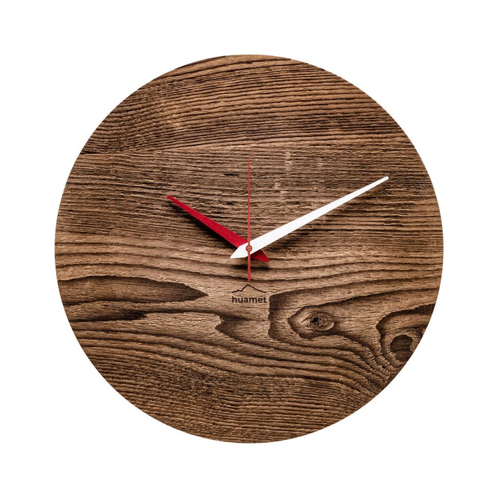 Ceas de perete huamet CH60-H-03, Quartz, Maro, Analogic, Modern