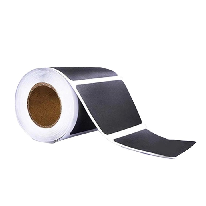 Etichete autoadezive pentru tabla, cu marker sters, negru