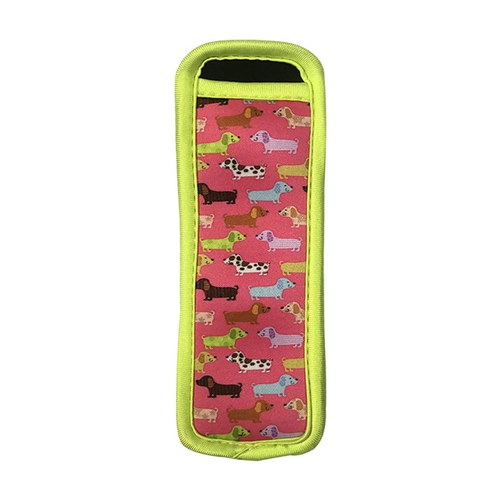 Suport pentru inghetata, material neopren, izolat, multicolor, 18x6x1cm