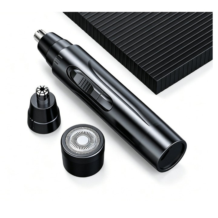 Aparat tuns nas si urechi, incarcare USB, negru